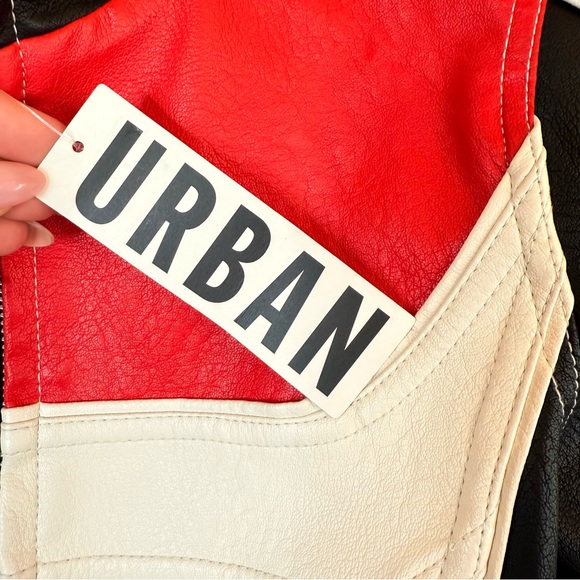 Urban Outfitters Jordan Vegan Leather Women’s Rae Moto Jacket Sz XS NWT - Picture 15 of 16